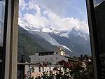 The view from our hotel in Chamonix