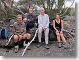 Cliff (our leader), Brett, Karen and Kynie on top of Mt Donjon