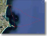 The route of our pelagic trip
