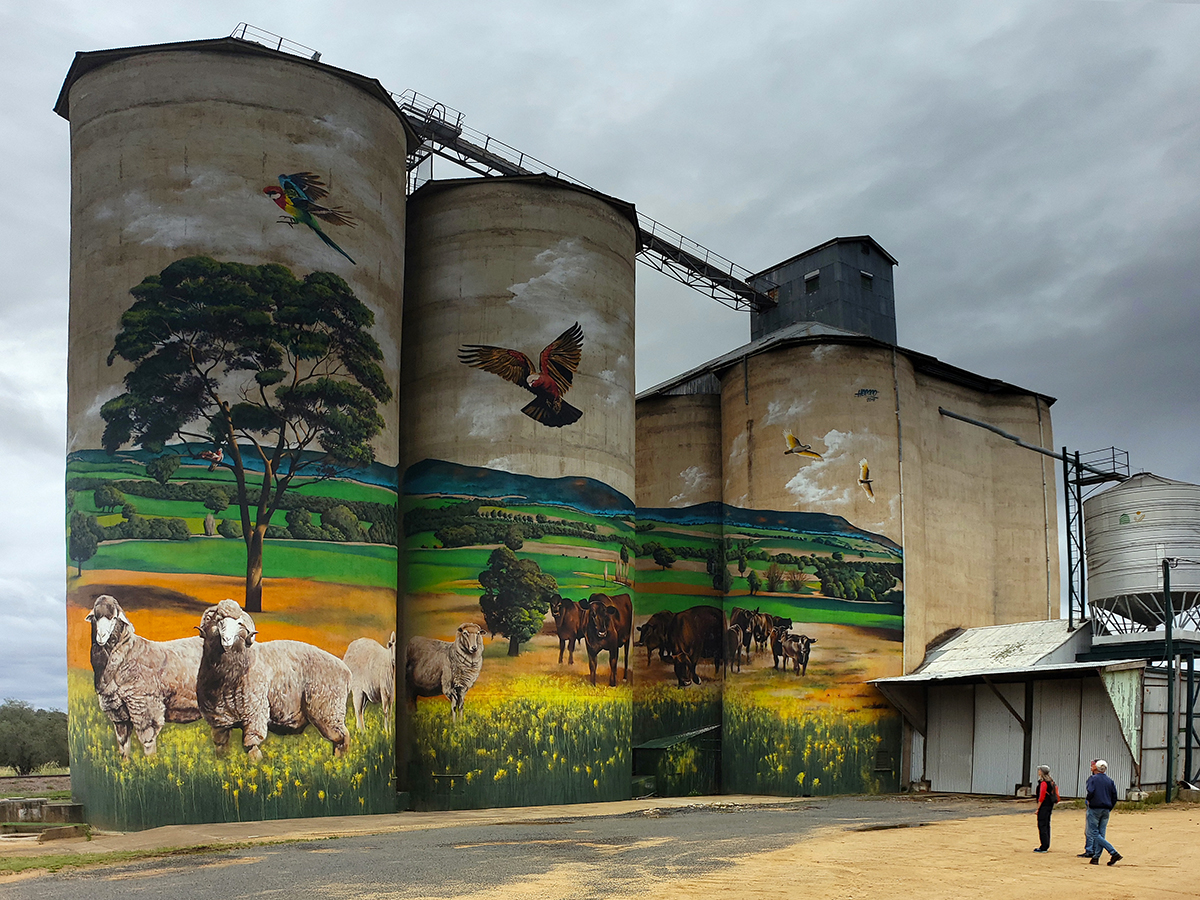 Painted Silos at Grenfell